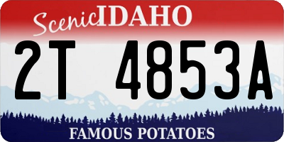 ID license plate 2T4853A