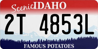 ID license plate 2T4853L