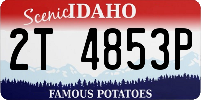 ID license plate 2T4853P