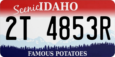 ID license plate 2T4853R