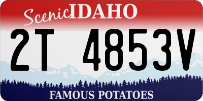 ID license plate 2T4853V