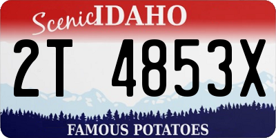 ID license plate 2T4853X