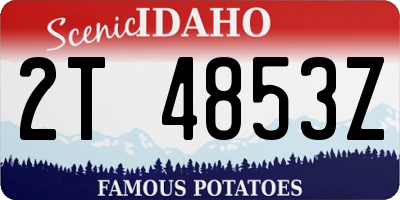 ID license plate 2T4853Z