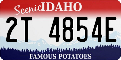 ID license plate 2T4854E
