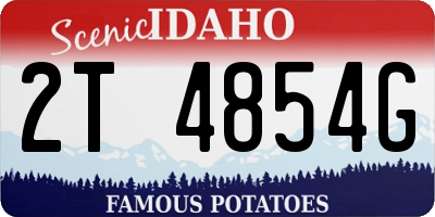 ID license plate 2T4854G