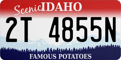 ID license plate 2T4855N