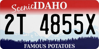 ID license plate 2T4855X