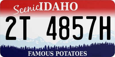 ID license plate 2T4857H