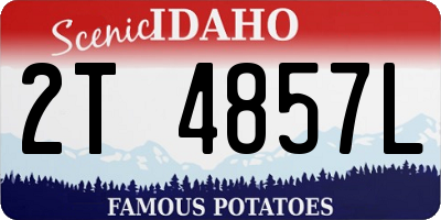 ID license plate 2T4857L