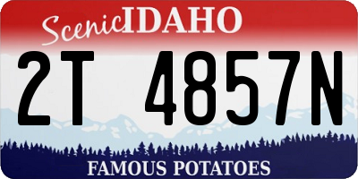 ID license plate 2T4857N