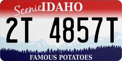ID license plate 2T4857T