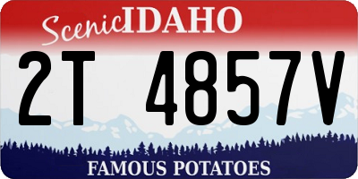 ID license plate 2T4857V