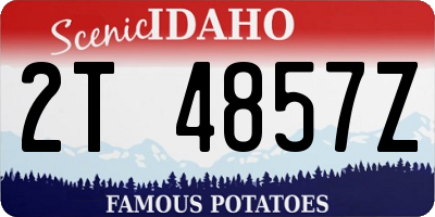 ID license plate 2T4857Z