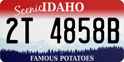 ID license plate 2T4858B