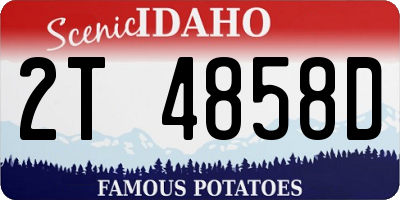 ID license plate 2T4858D