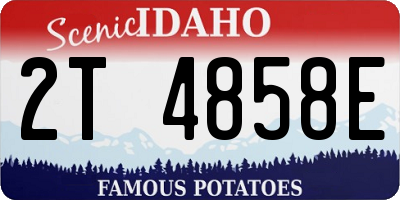ID license plate 2T4858E