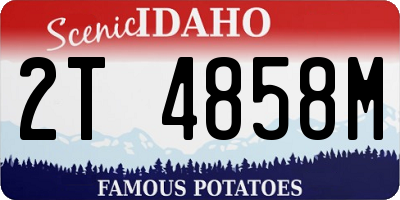 ID license plate 2T4858M