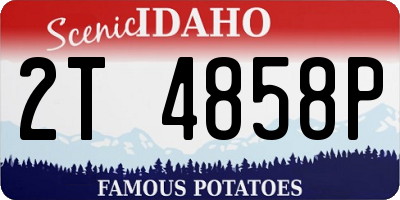 ID license plate 2T4858P