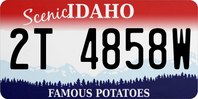 ID license plate 2T4858W