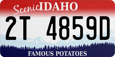 ID license plate 2T4859D