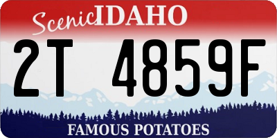 ID license plate 2T4859F