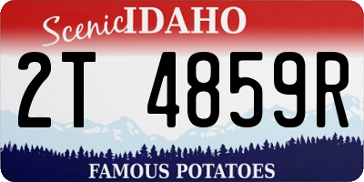ID license plate 2T4859R