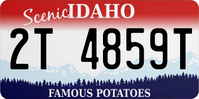 ID license plate 2T4859T