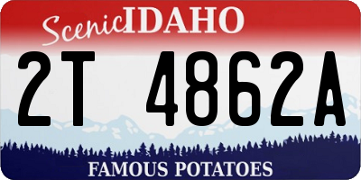 ID license plate 2T4862A