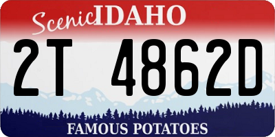 ID license plate 2T4862D