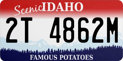 ID license plate 2T4862M