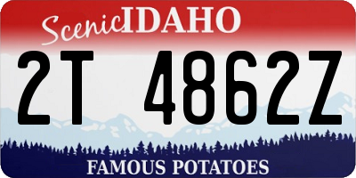 ID license plate 2T4862Z