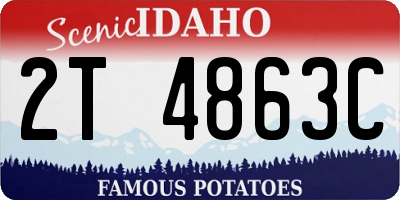 ID license plate 2T4863C