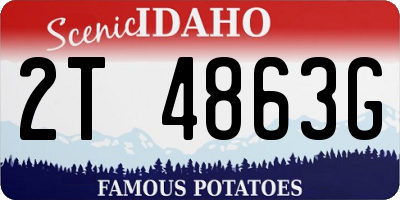 ID license plate 2T4863G