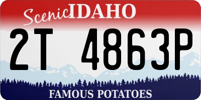 ID license plate 2T4863P