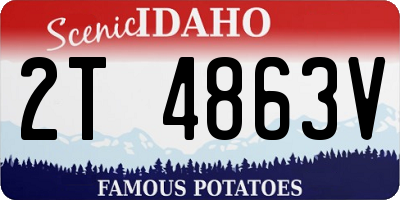 ID license plate 2T4863V