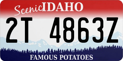 ID license plate 2T4863Z