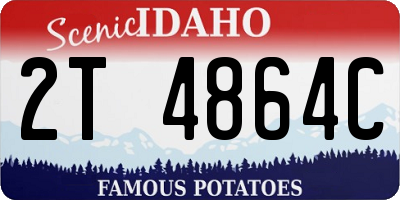ID license plate 2T4864C