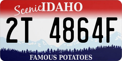 ID license plate 2T4864F