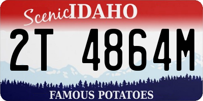 ID license plate 2T4864M