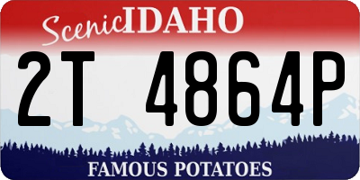 ID license plate 2T4864P