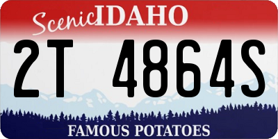 ID license plate 2T4864S