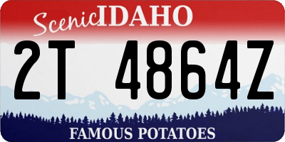 ID license plate 2T4864Z