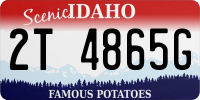 ID license plate 2T4865G