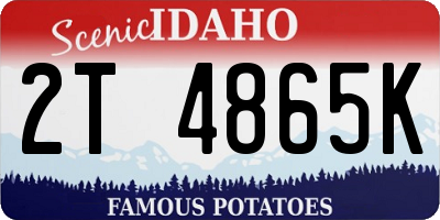 ID license plate 2T4865K