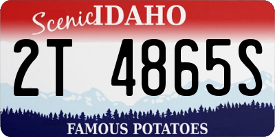 ID license plate 2T4865S