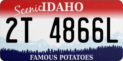 ID license plate 2T4866L