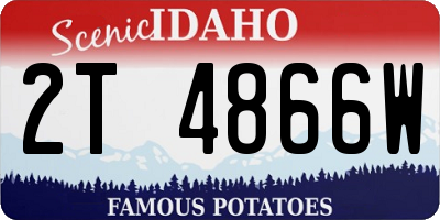 ID license plate 2T4866W