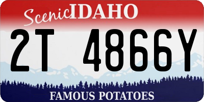 ID license plate 2T4866Y
