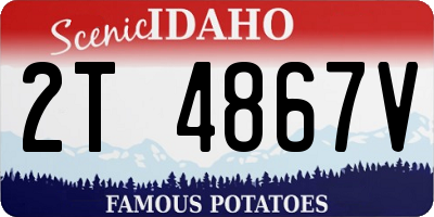 ID license plate 2T4867V