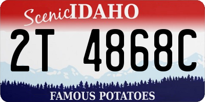 ID license plate 2T4868C